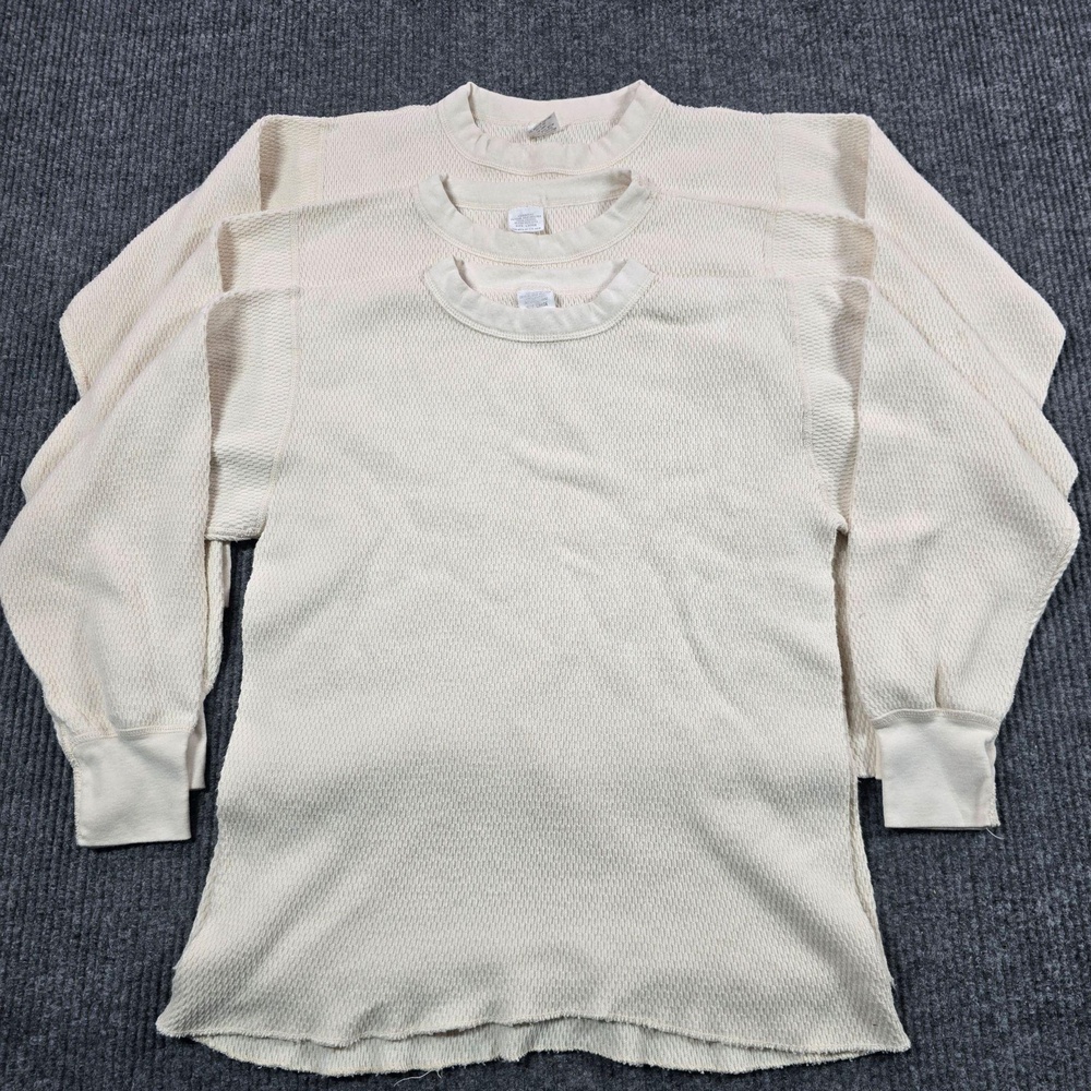 Men's Thermal Undershirt Long Sleeve - Cream